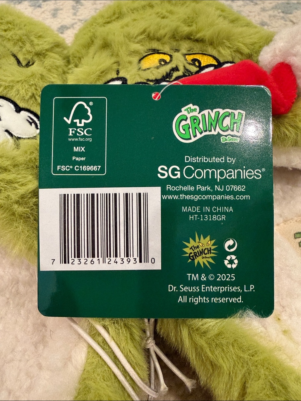 The Grinch Plush Women's Slippers - Green - Picture 2 of 3
